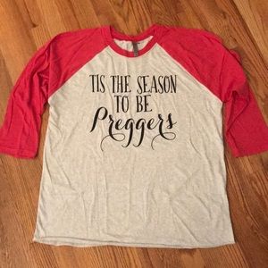 ‘Tis the Season To Be Preggers Raglan Tee!